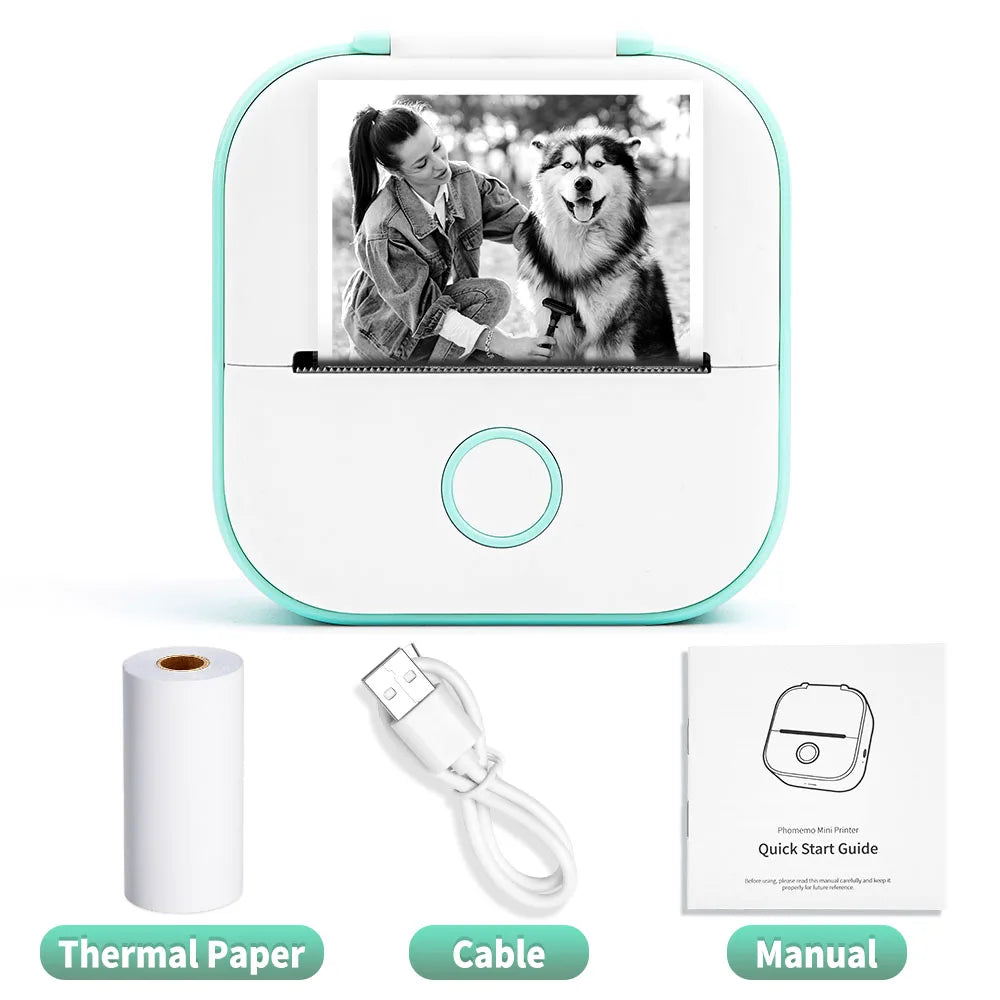 Phomemo-Portable Mini Thermal Printer, DIY Self-adhesive Sticker Label Machine.