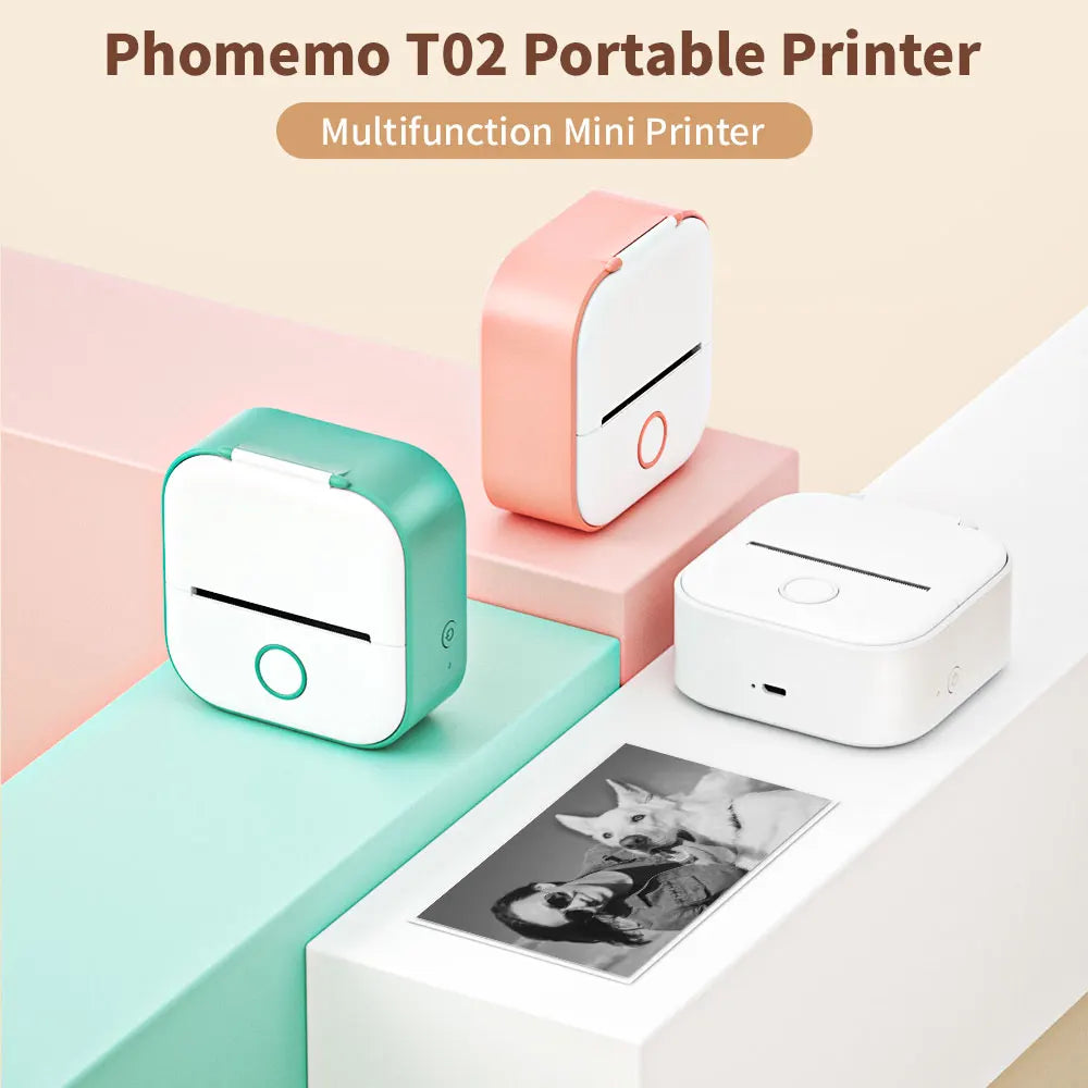 Phomemo-Portable Mini Thermal Printer, DIY Self-adhesive Sticker Label Machine.