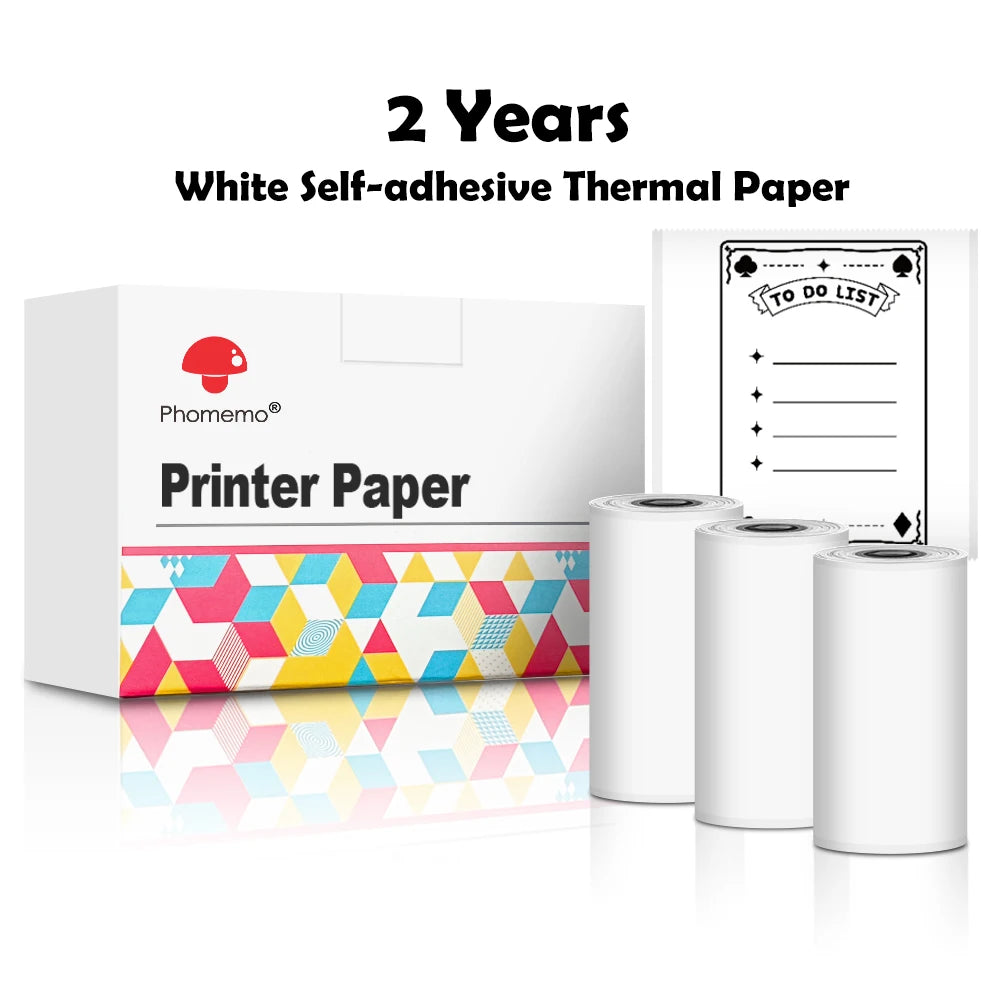 Phomemo-Portable Mini Thermal Printer, DIY Self-adhesive Sticker Label Machine.