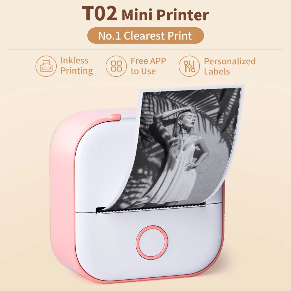 Phomemo-Portable Mini Thermal Printer, DIY Self-adhesive Sticker Label Machine.